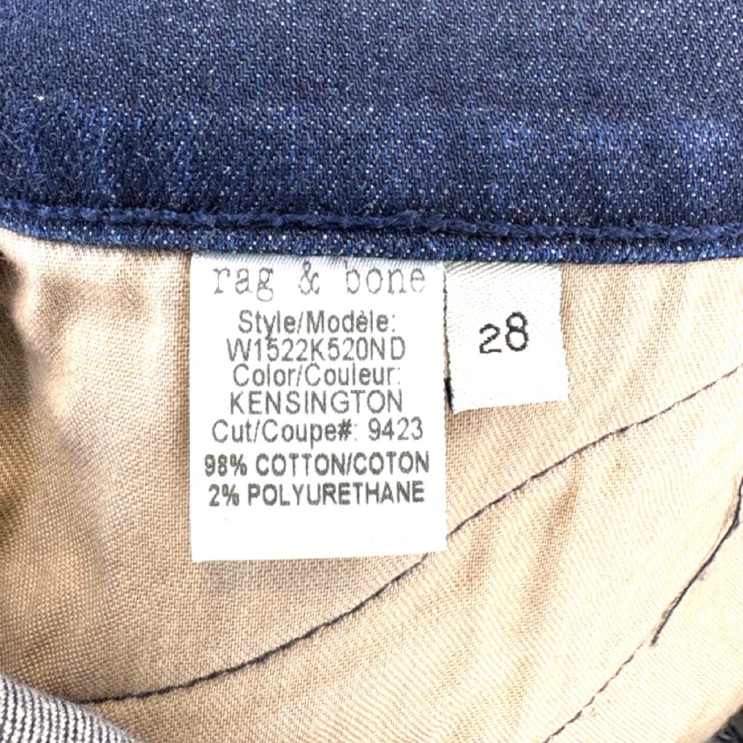 rag & bone Kensington Skinny Ankle Zip Jeans Size 28