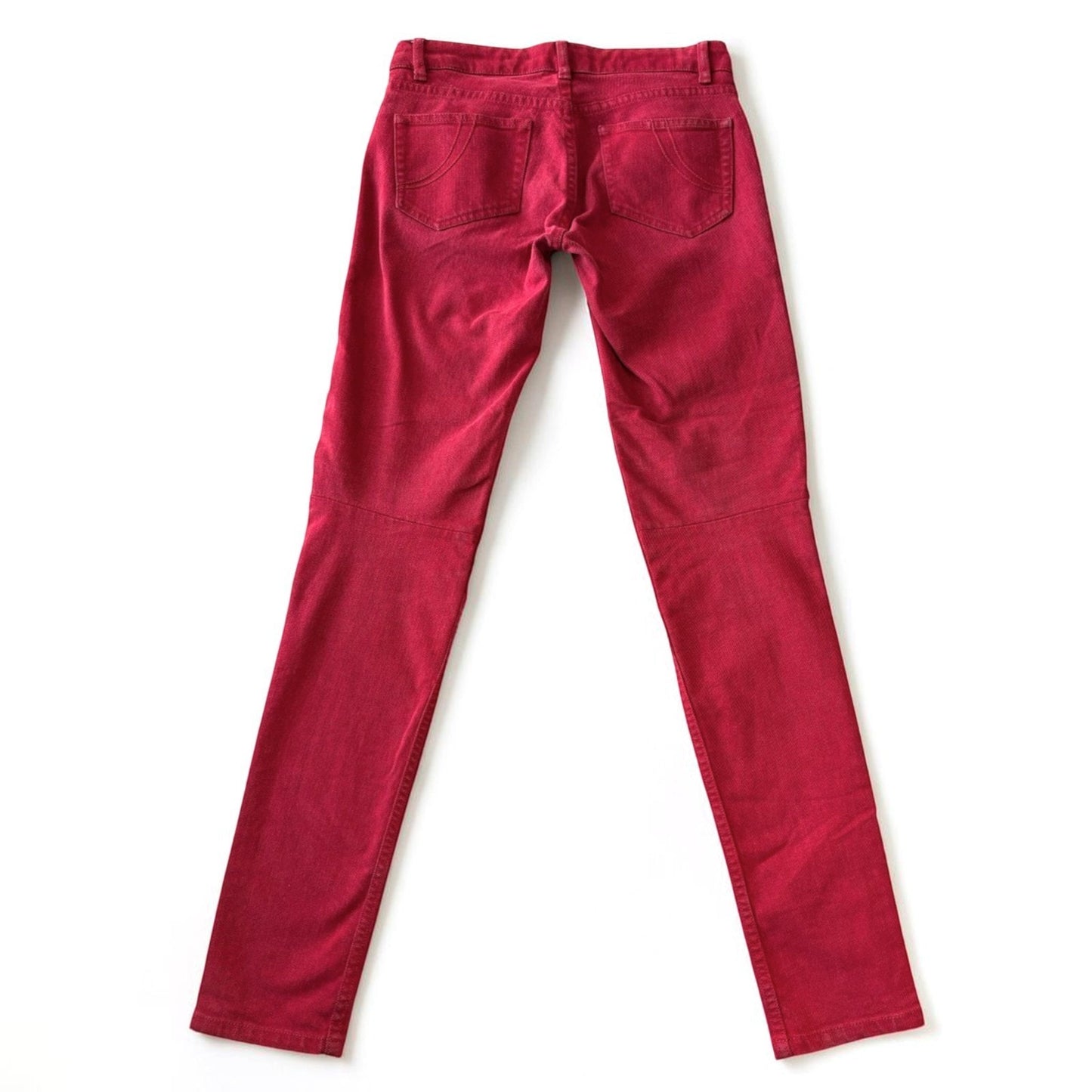 Maje Sevres Moto Skinny Jeans Wine Red French Sz 36 (US 4)