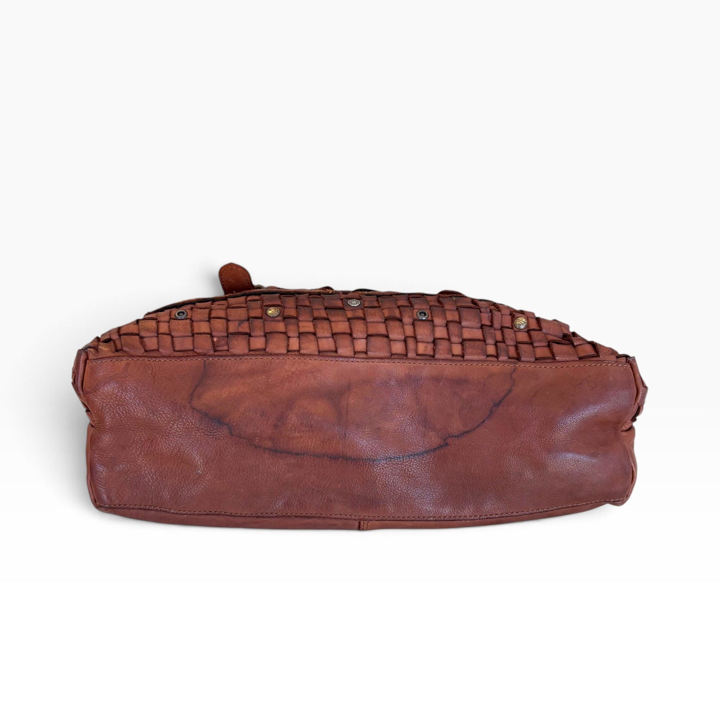 Harbour 2nd Cognac Woven Leather Tote