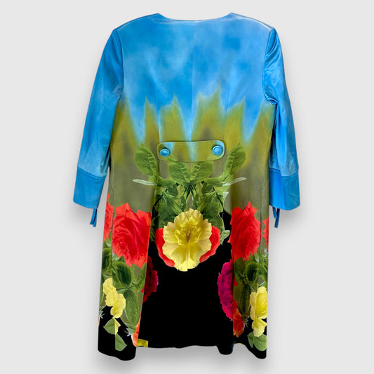 Didier Parakian Satin Floral Duster Coat—NWT