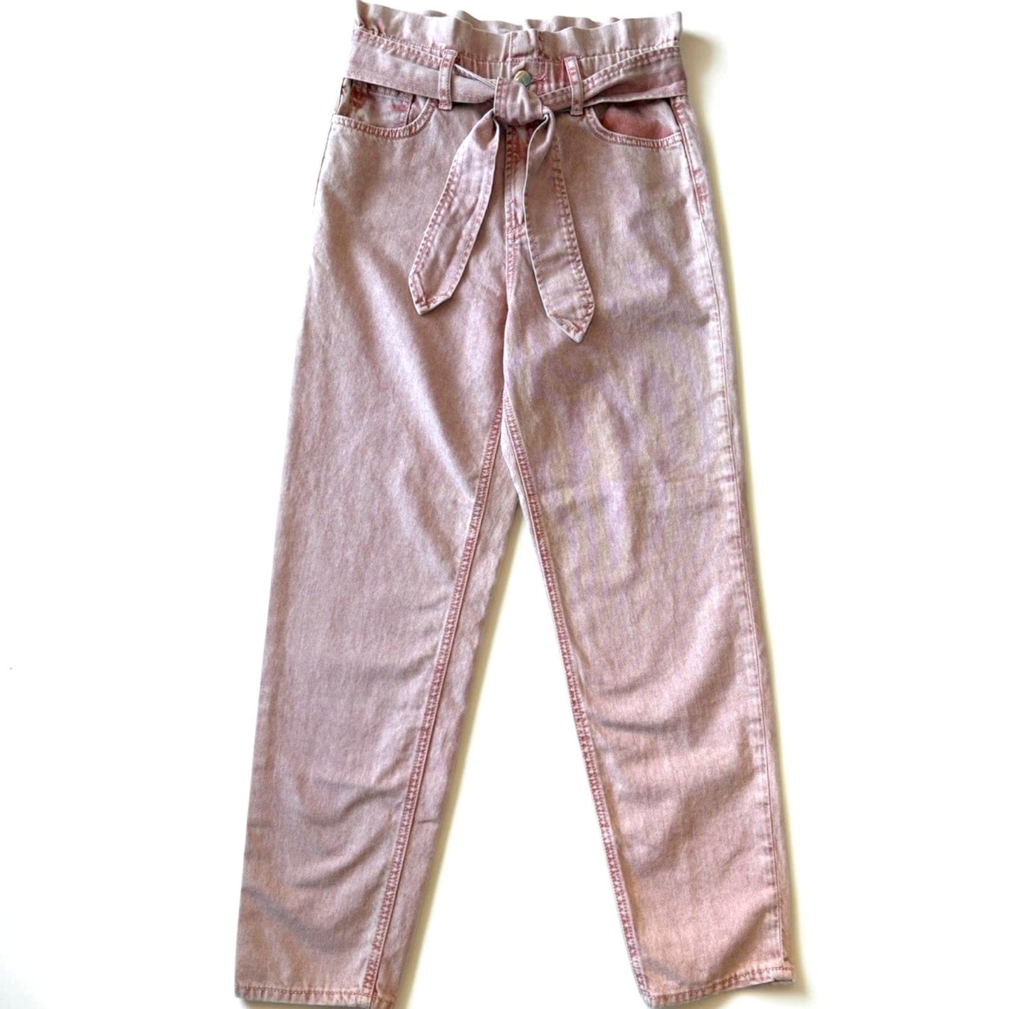 Joe's Jeans The Brinkley High Rise Paperbag Jean Pink Size 24