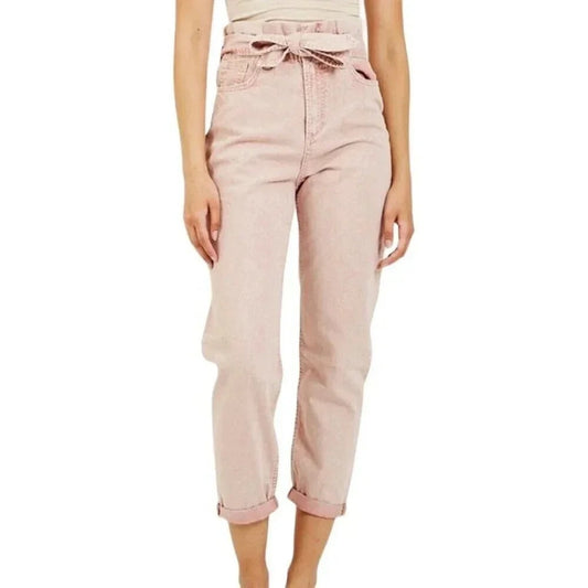 Joe's Jeans The Brinkley High Rise Paperbag Jean Pink Size 24