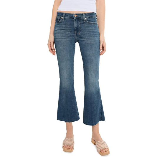 7 For All Mankind Dojo Wide Leg Trouser Jeans Dark Wash Size 25