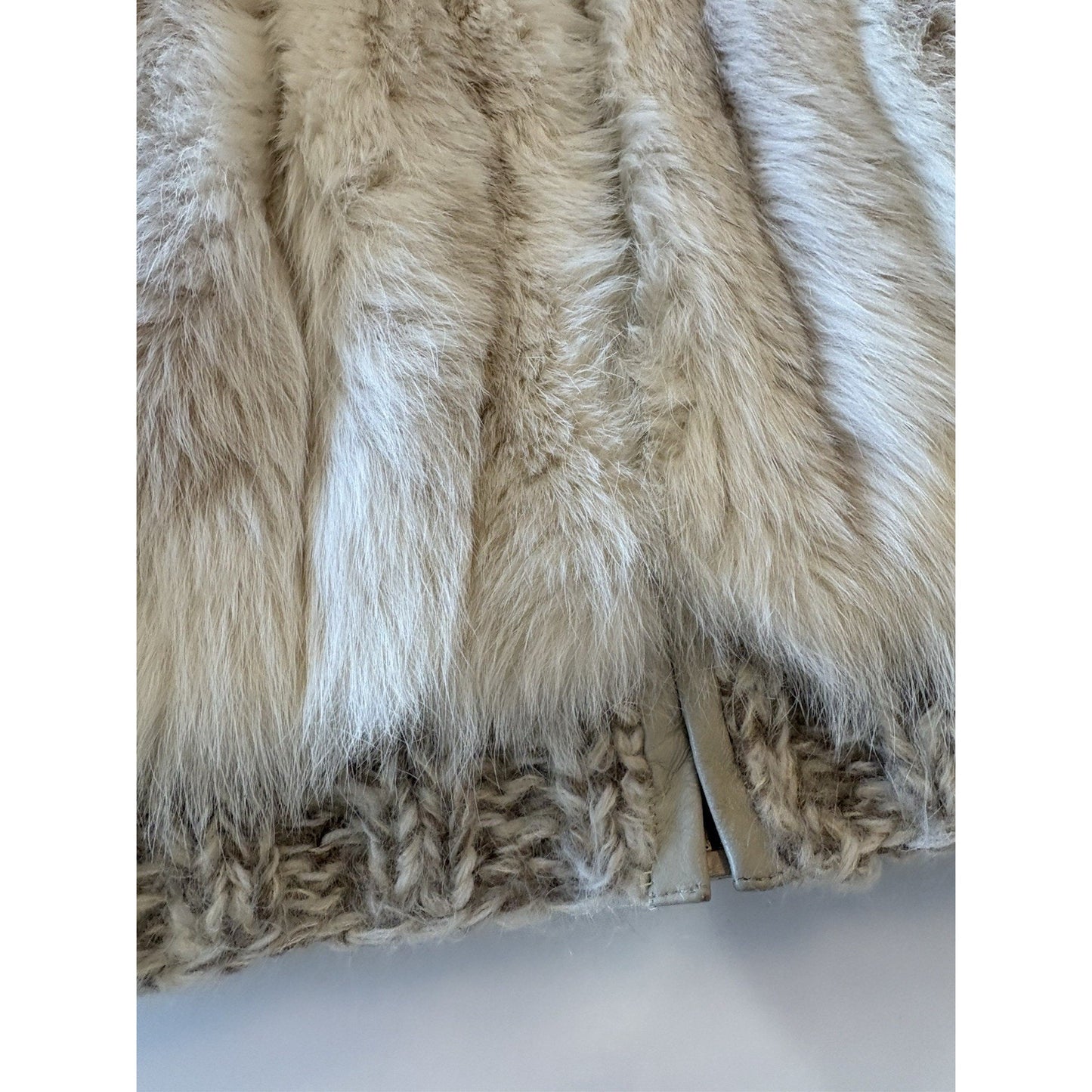 Vintage Bill Blass Fox Fur & Knit "Illusion Sleeve" Jacket – Size M – Pristine