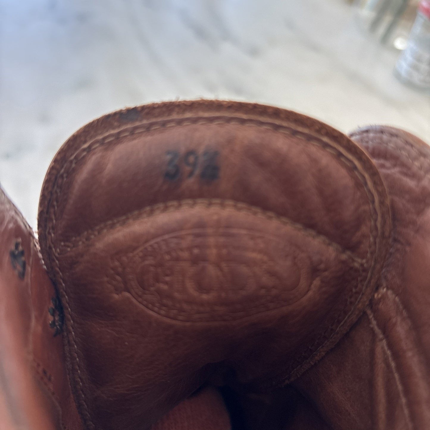 Tod’s Brown Leather Combat Boots Sz 39.5 Brogue Buckle Strap Lace Up Italy