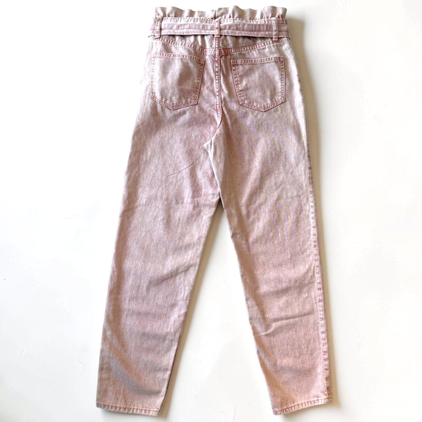 Joe's Jeans The Brinkley High Rise Paperbag Jean Pink Size 24