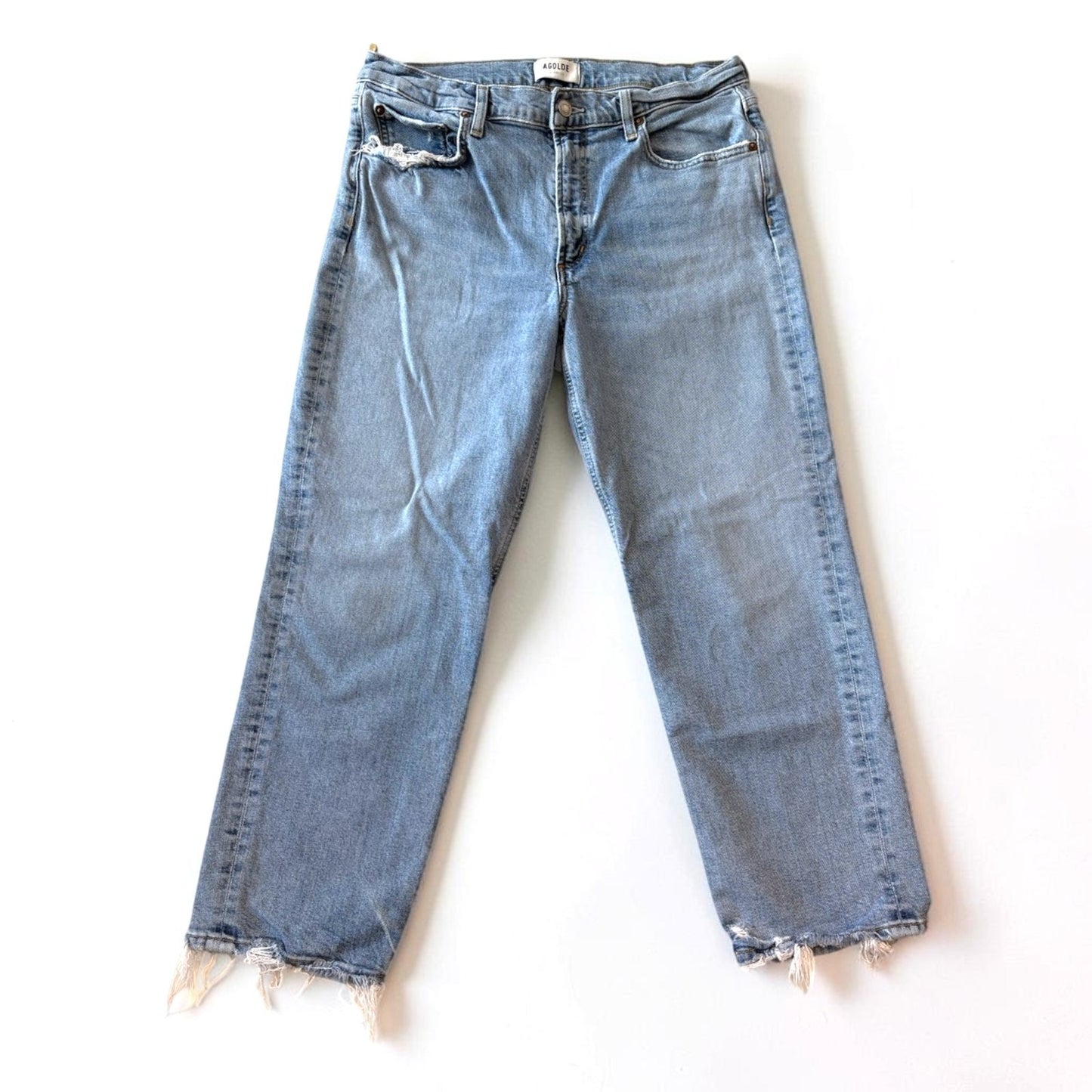 AGOLDE Kye Mid Rise Straight Crop Jeans Size 30