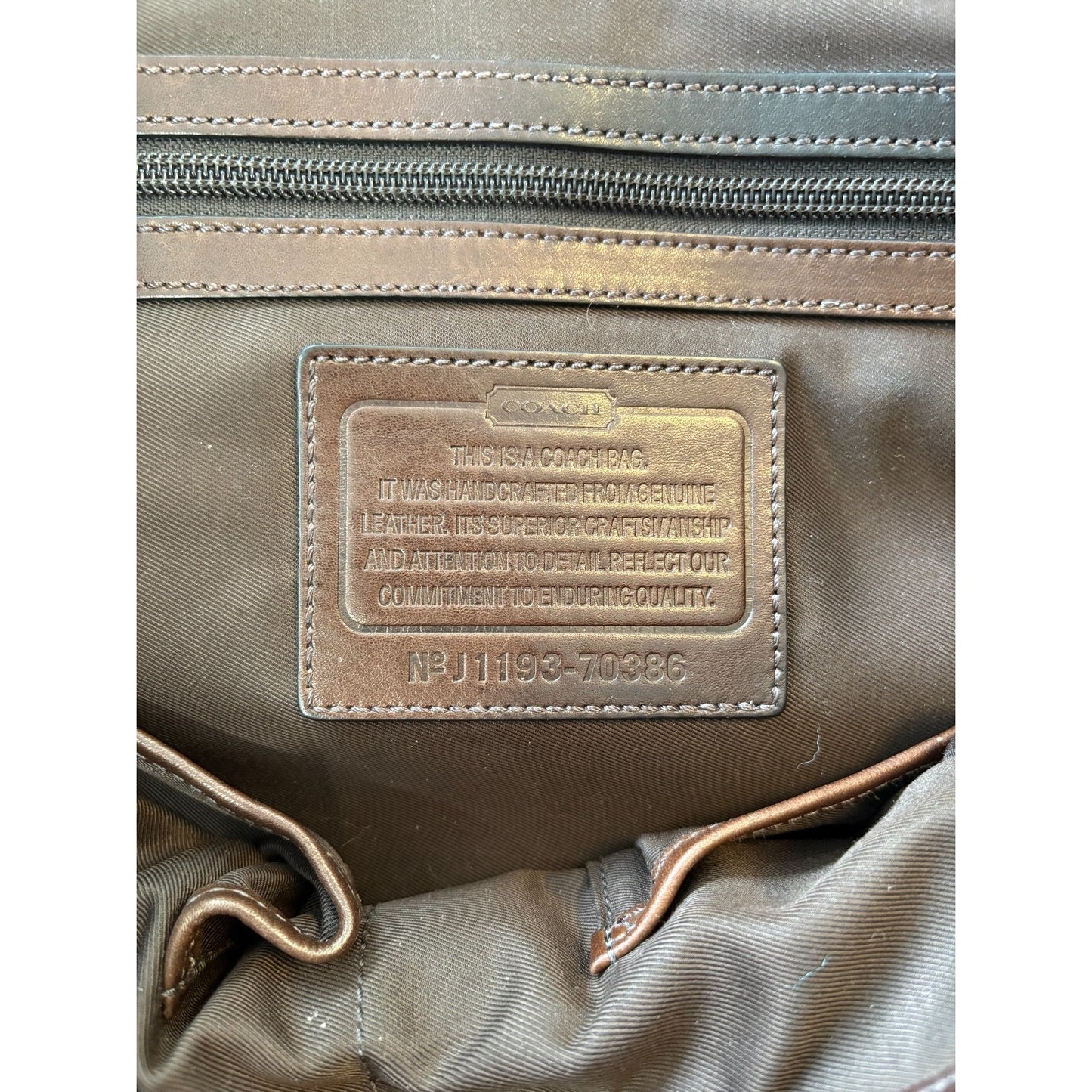Coach Harrison Men's Leather Messenger Bag Cognac Brown Crossbody 70386