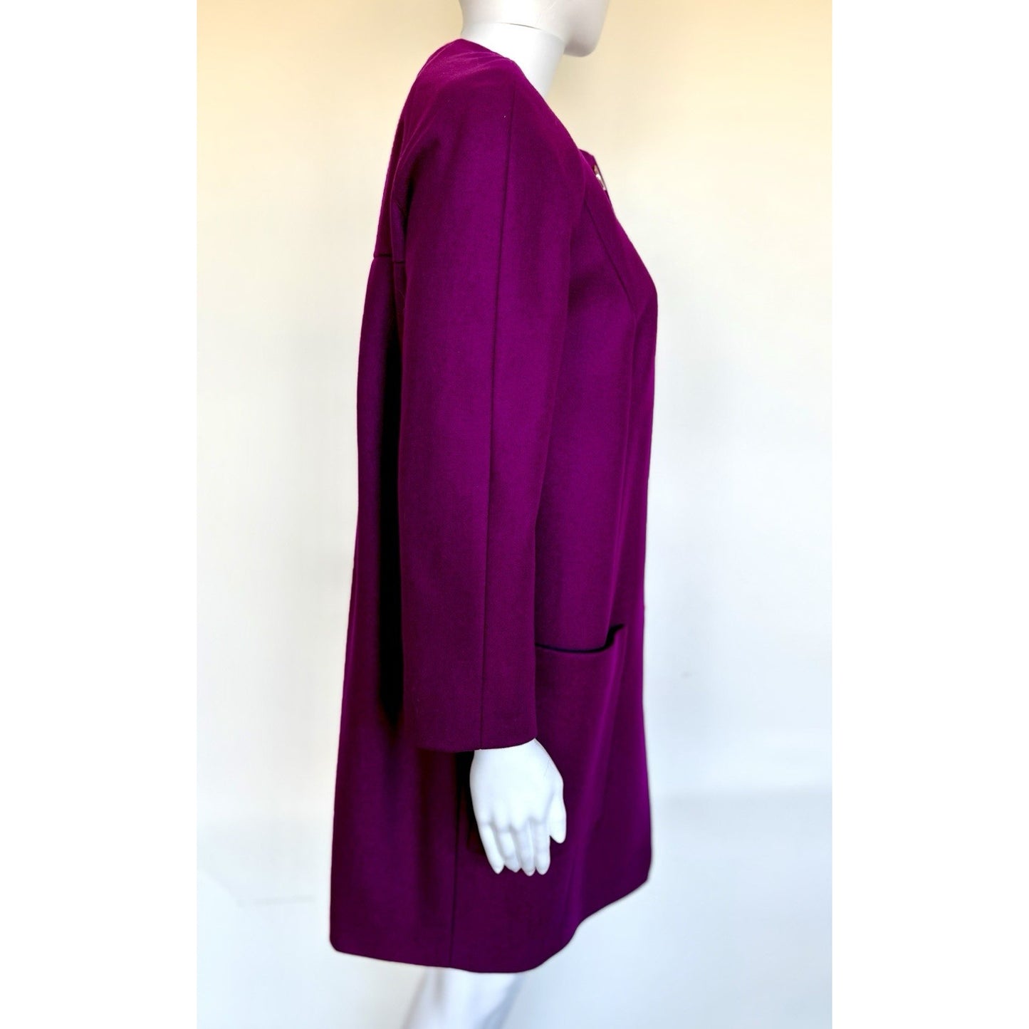 Ted Baker Mawd Pink Wool Cashmere Cocoon Coat Floral Lined Designer NWOT 3/US 8