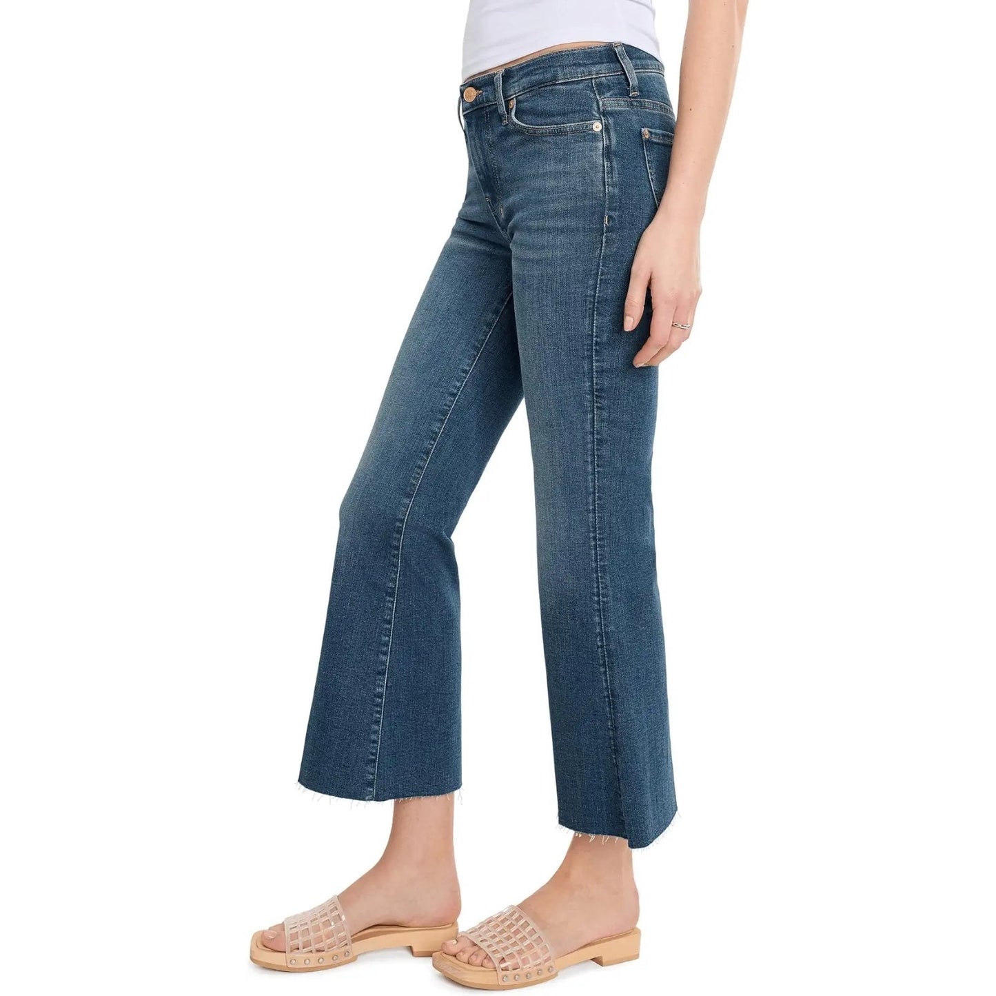 7 For All Mankind Dojo Wide Leg Trouser Jeans Dark Wash Size 25