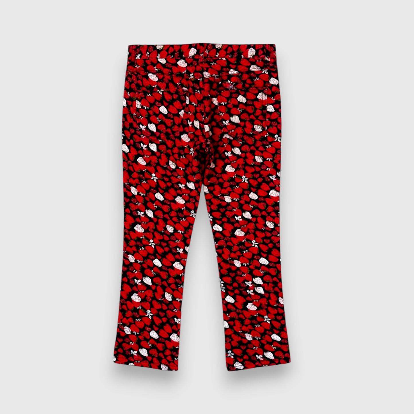 Tao Comme des Garçons Strawberry-print Capri Jeans