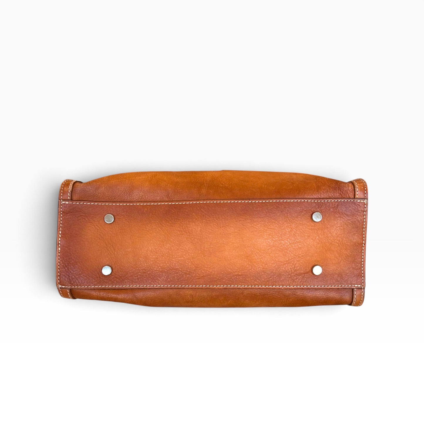 Cavalcanti Italian Tan Leather Chain Tote