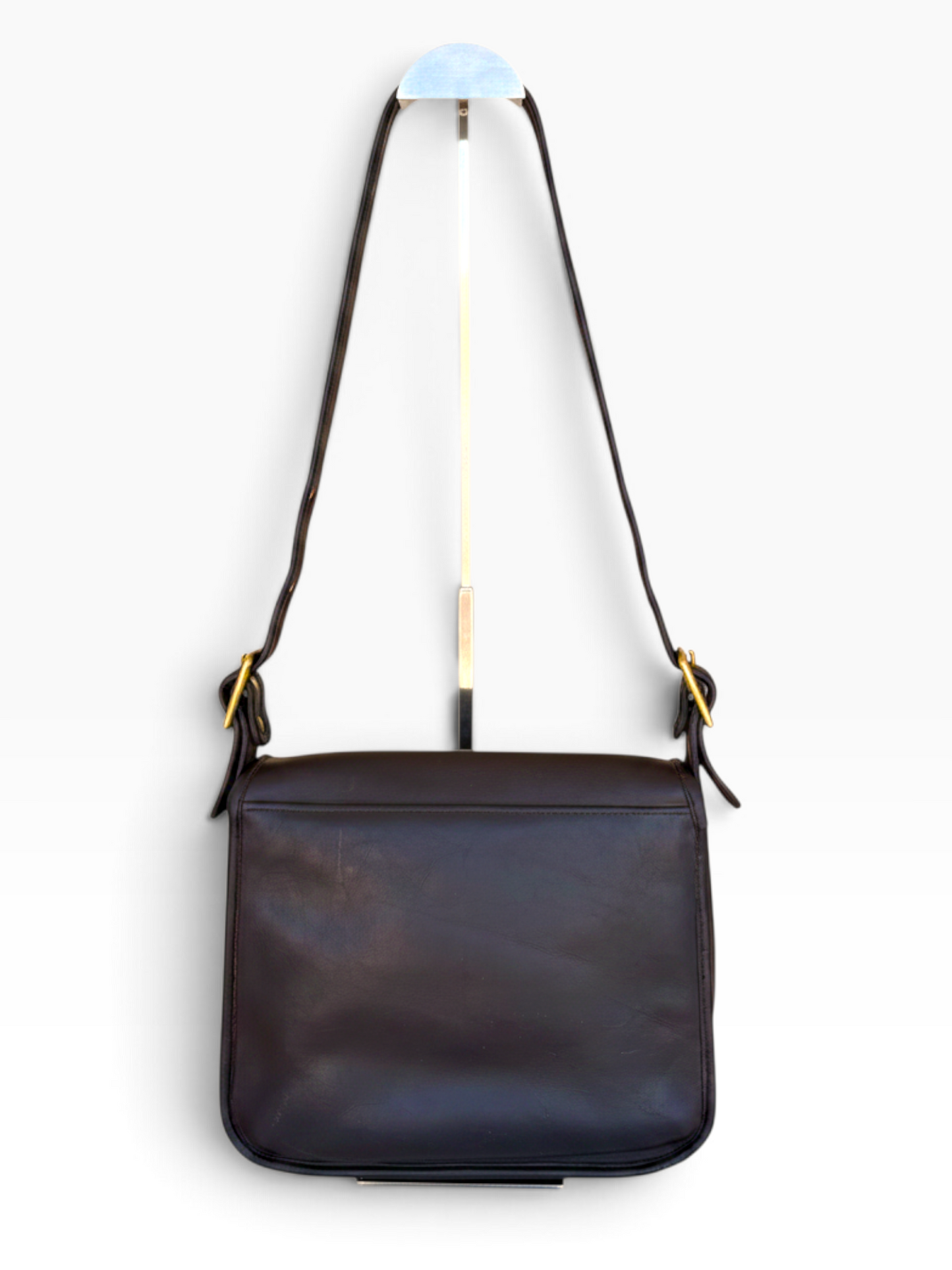 Vintage NYC Coach Dark Brown Leather Stewardess Bag #9525