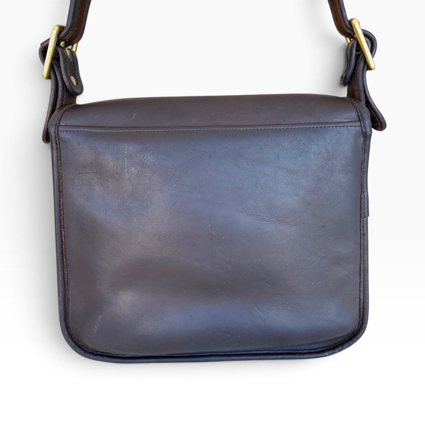 Vintage NYC Coach Dark Brown Leather Stewardess Bag #9525
