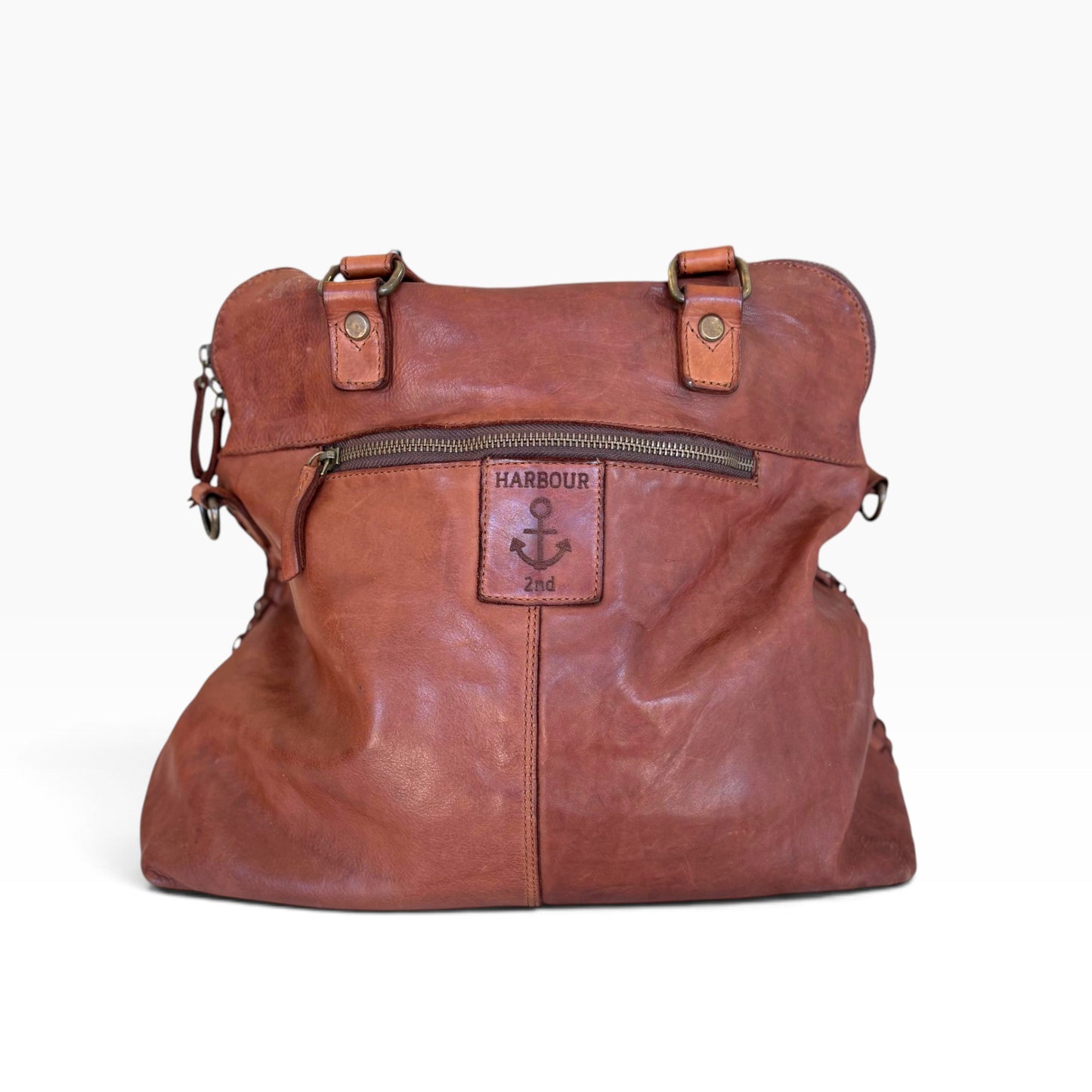 Harbour 2nd Cognac Woven Leather Tote