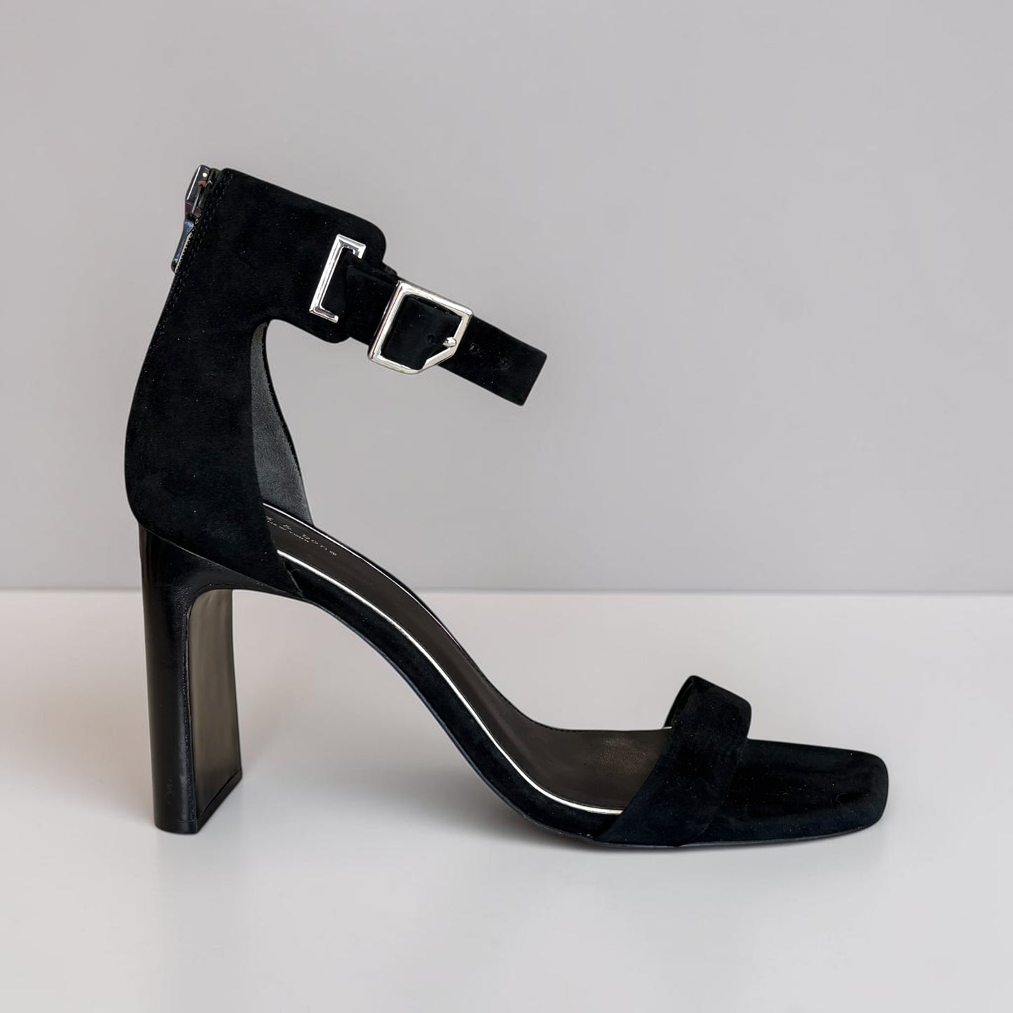 Rag & Bone Ellis Black Suede Block Heel Sandals Size 40 — NWOT