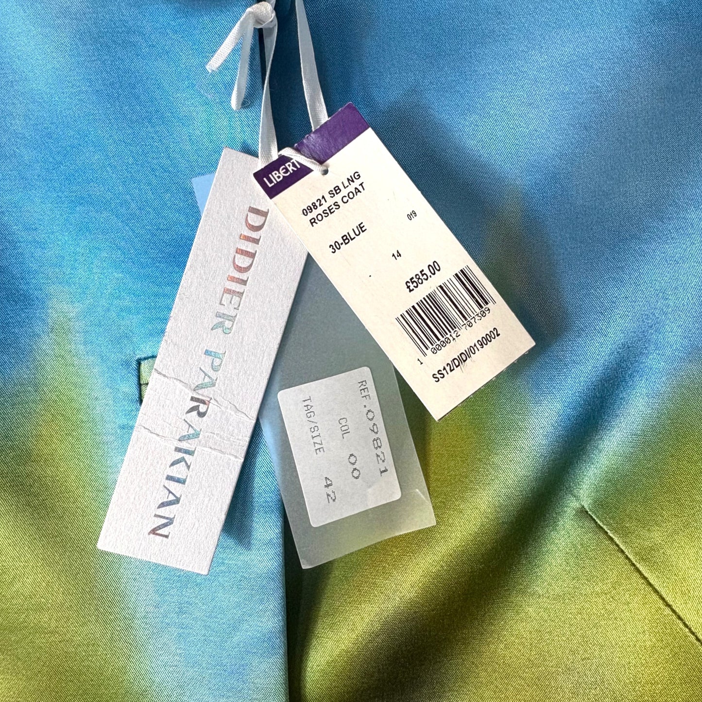 Didier Parakian Satin Floral Duster Coat—NWT