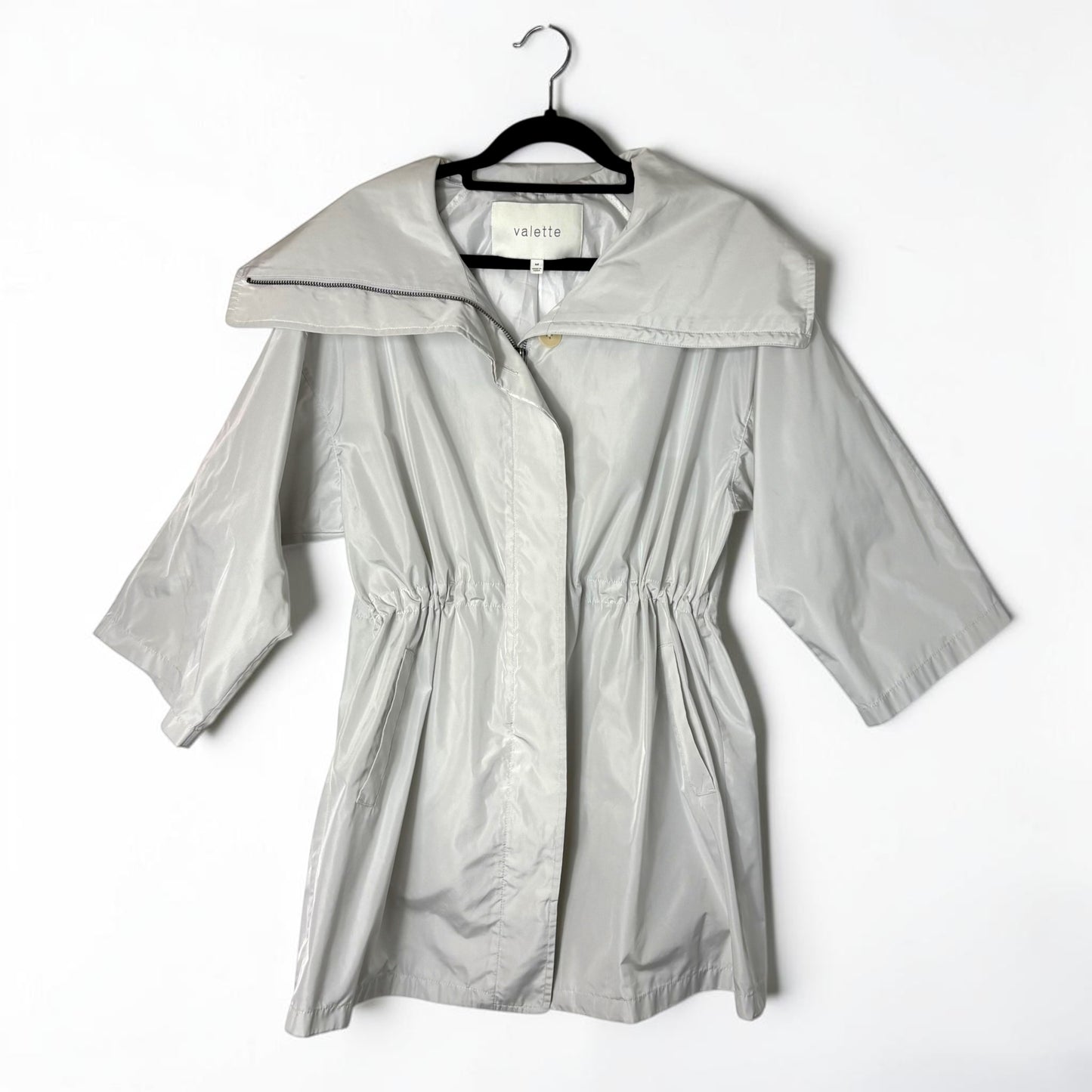 Valette Ivory Funnel Neck Windbreaker