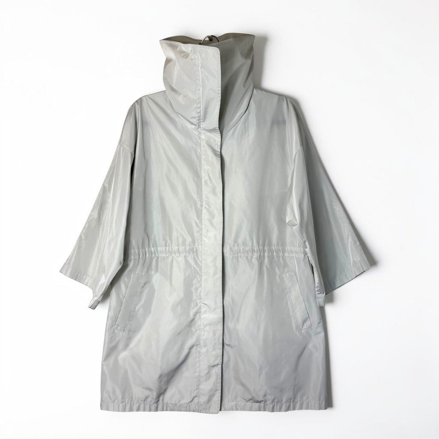 Valette Ivory Funnel Neck Windbreaker