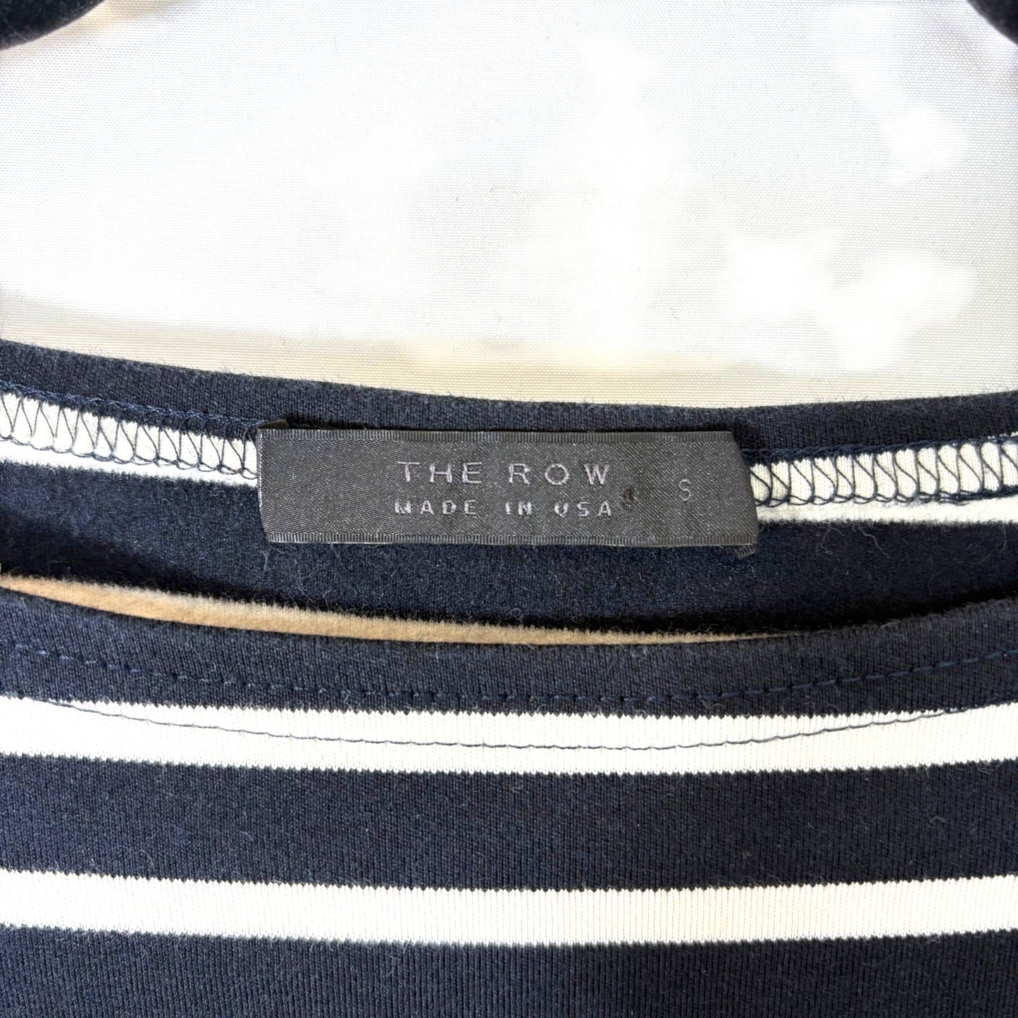 The Row mid-weight cotton jersey Breton striped top—S