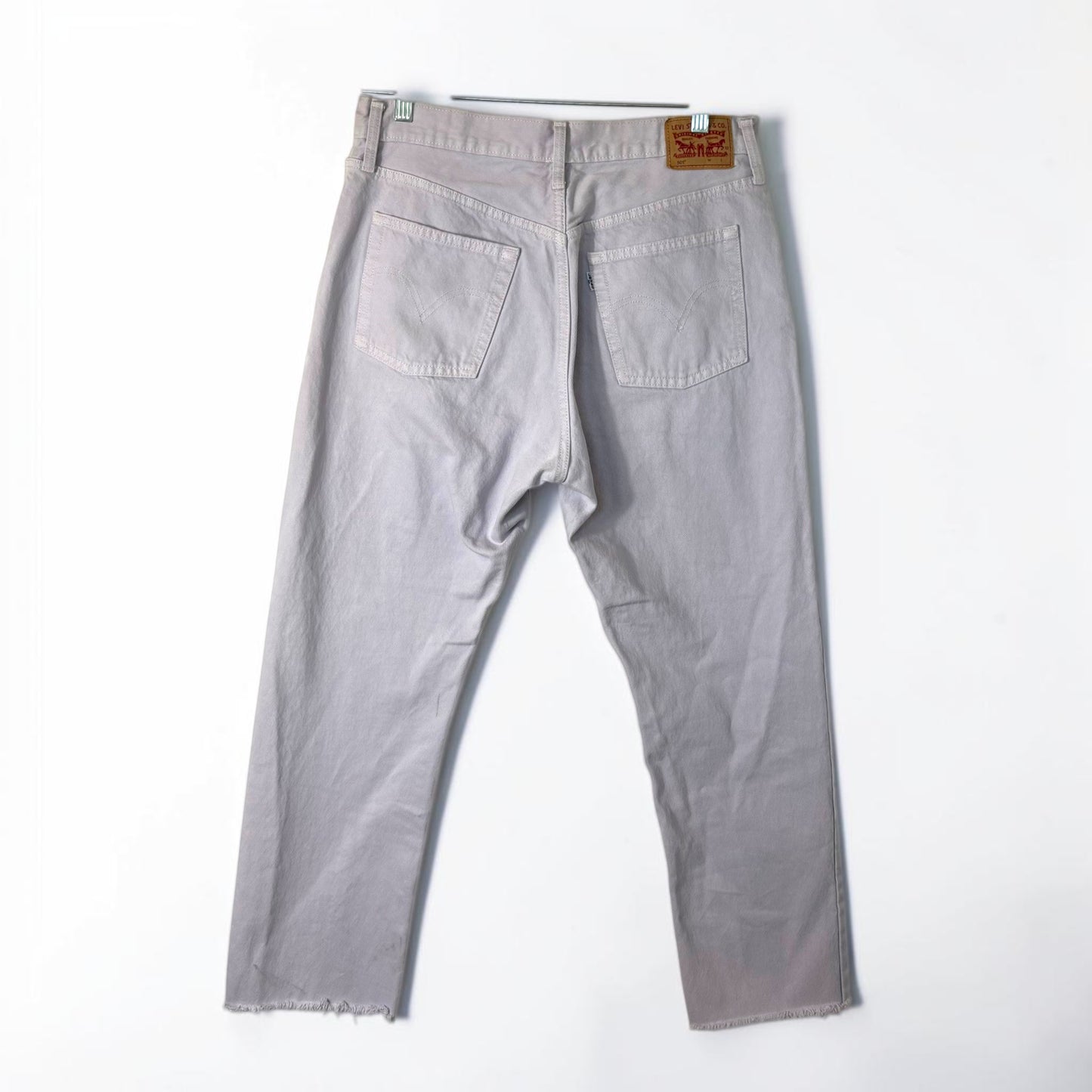 Levi's 501 Lavender Cropped Jeans — Raw Hem, W32/L26