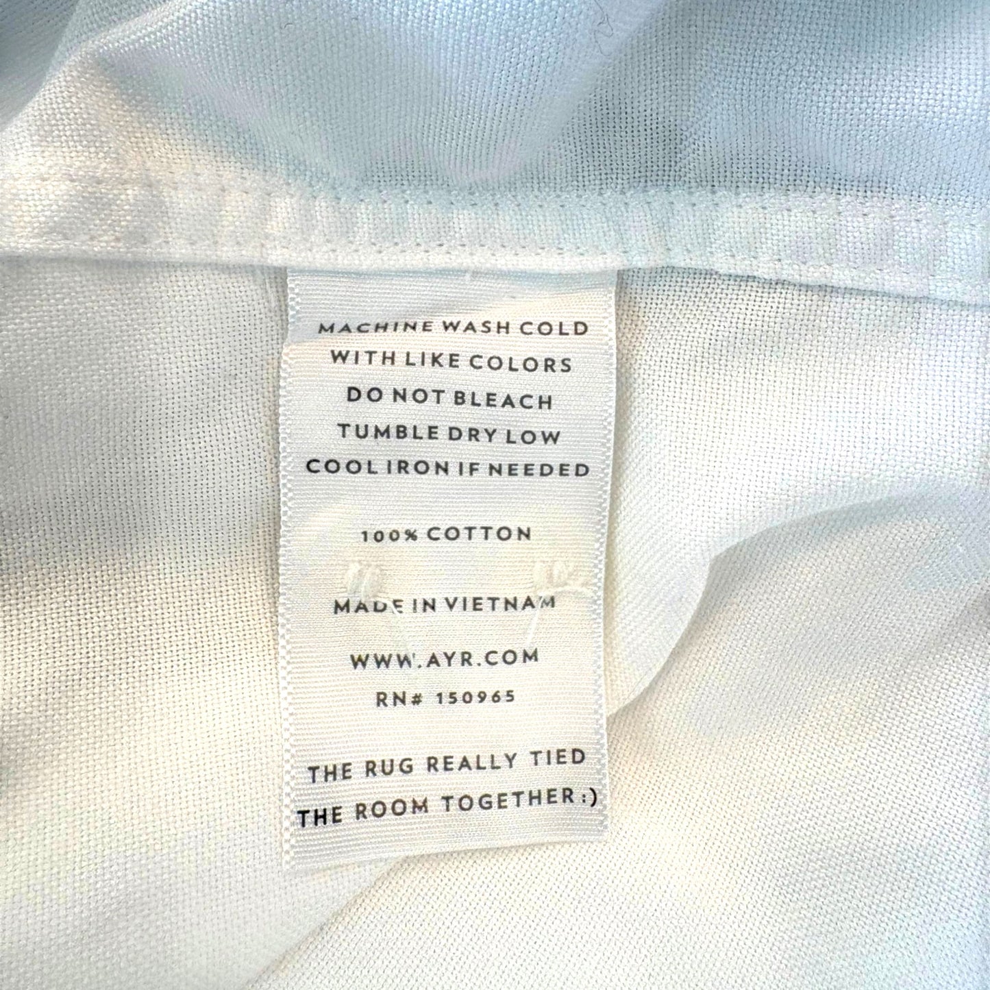 AYR "The Tate" Oversized White Cotton Oxford Blouse — Size S
