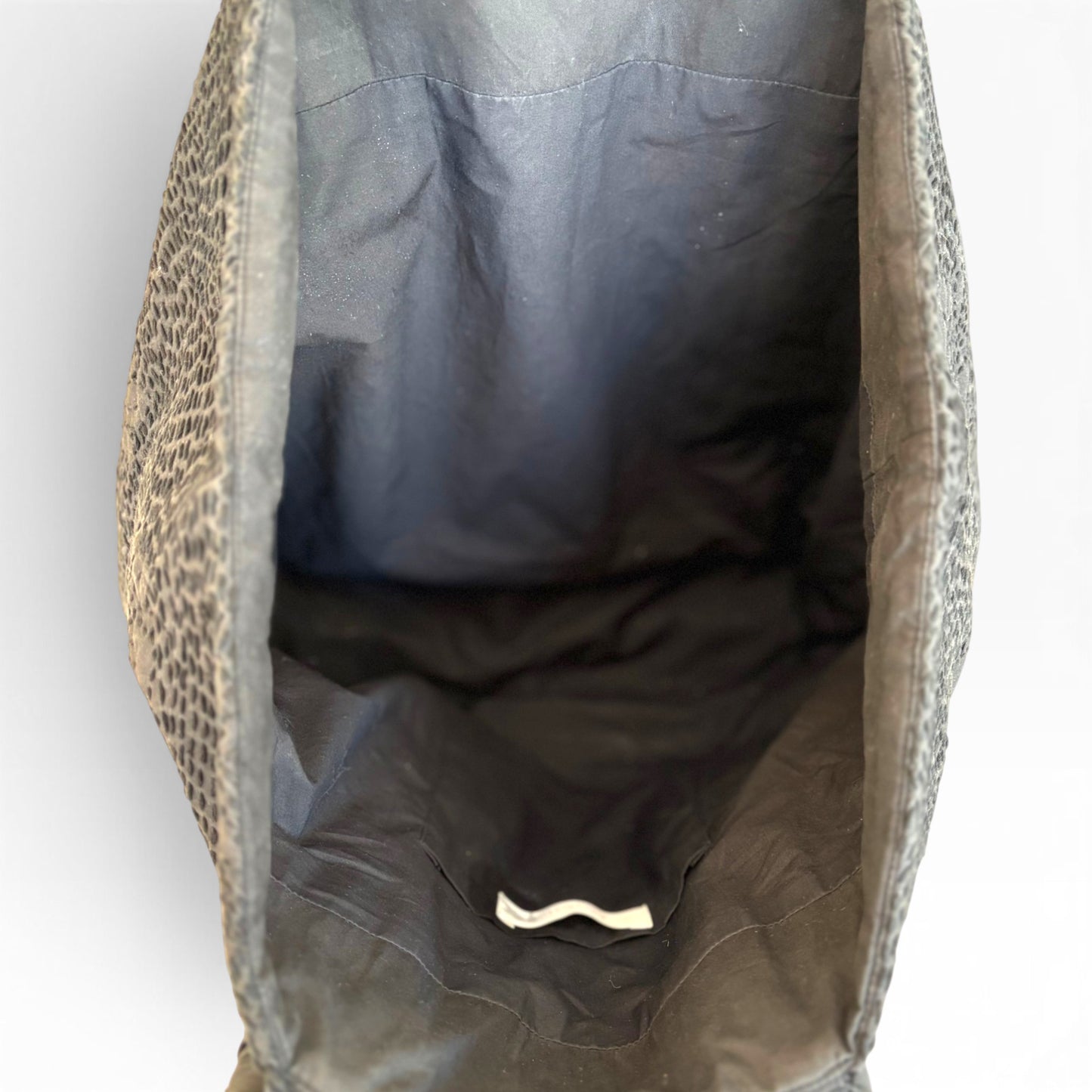 Merlette Textured Black Cotton Ruched Tote