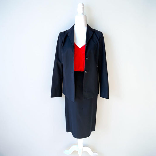 Vintage Jil Sander Silk Blazer & Skirt Suit — Size 34
