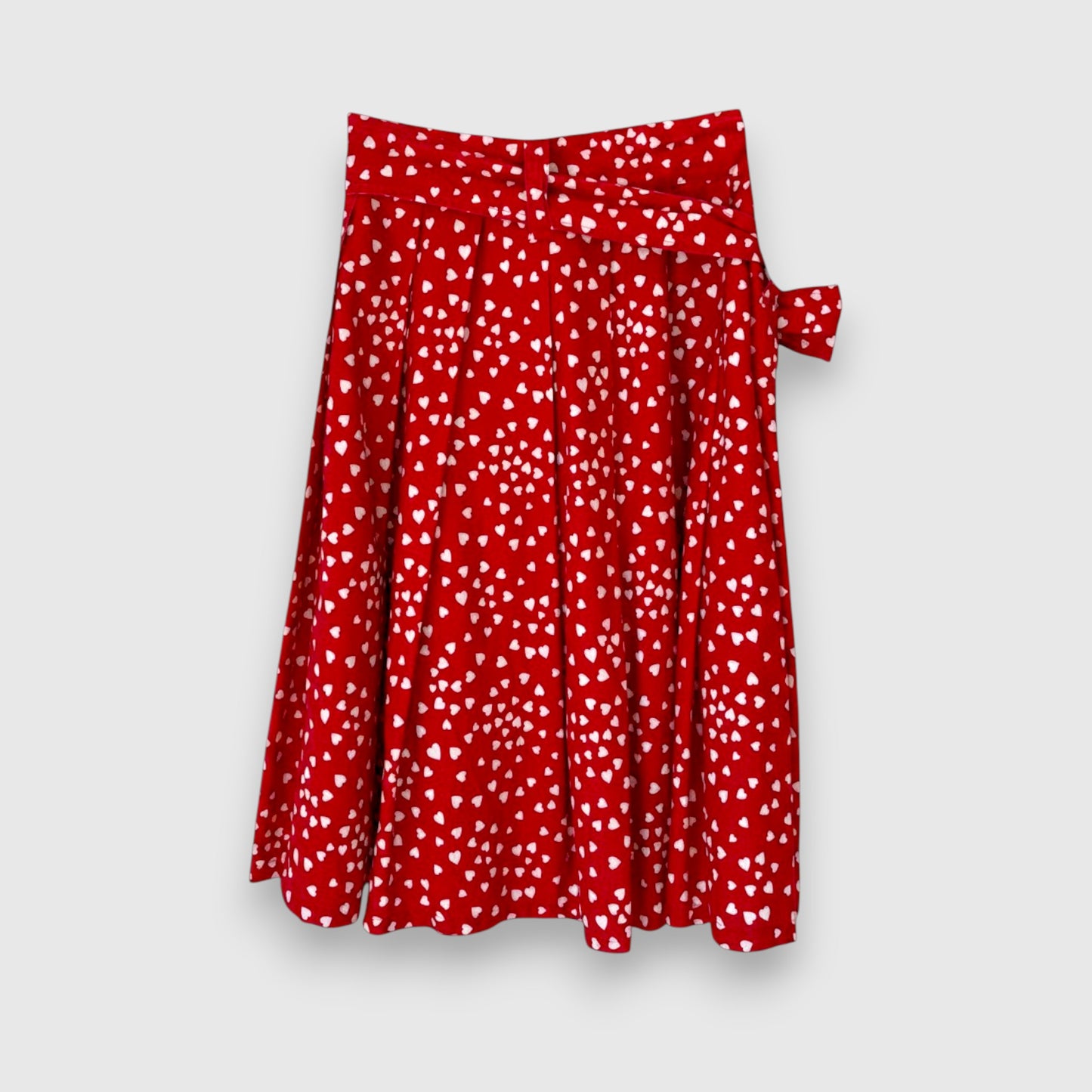 Tufi Duek Red & White Heart Skirt
