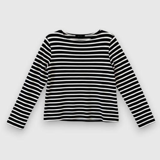 The Row mid-weight cotton jersey Breton striped top—S