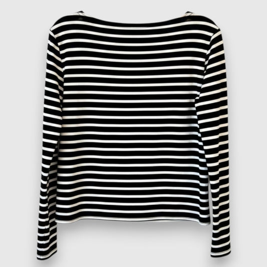 The Row mid-weight cotton jersey Breton striped top—S