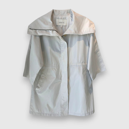 Valette Ivory Funnel Neck Windbreaker