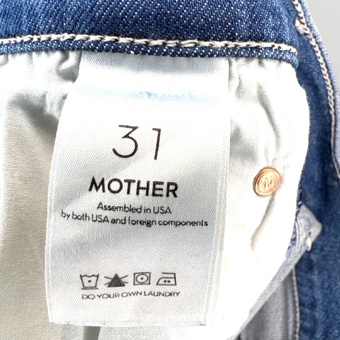 MOTHER The Runaway Step Fray Jeans Runaway Train Size 31