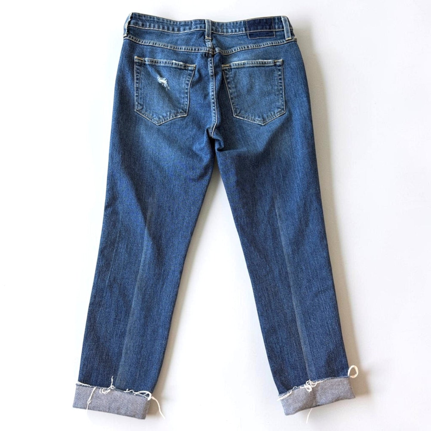 AMO Stix Crop Jeans Mojave Wash Distressed Size 30