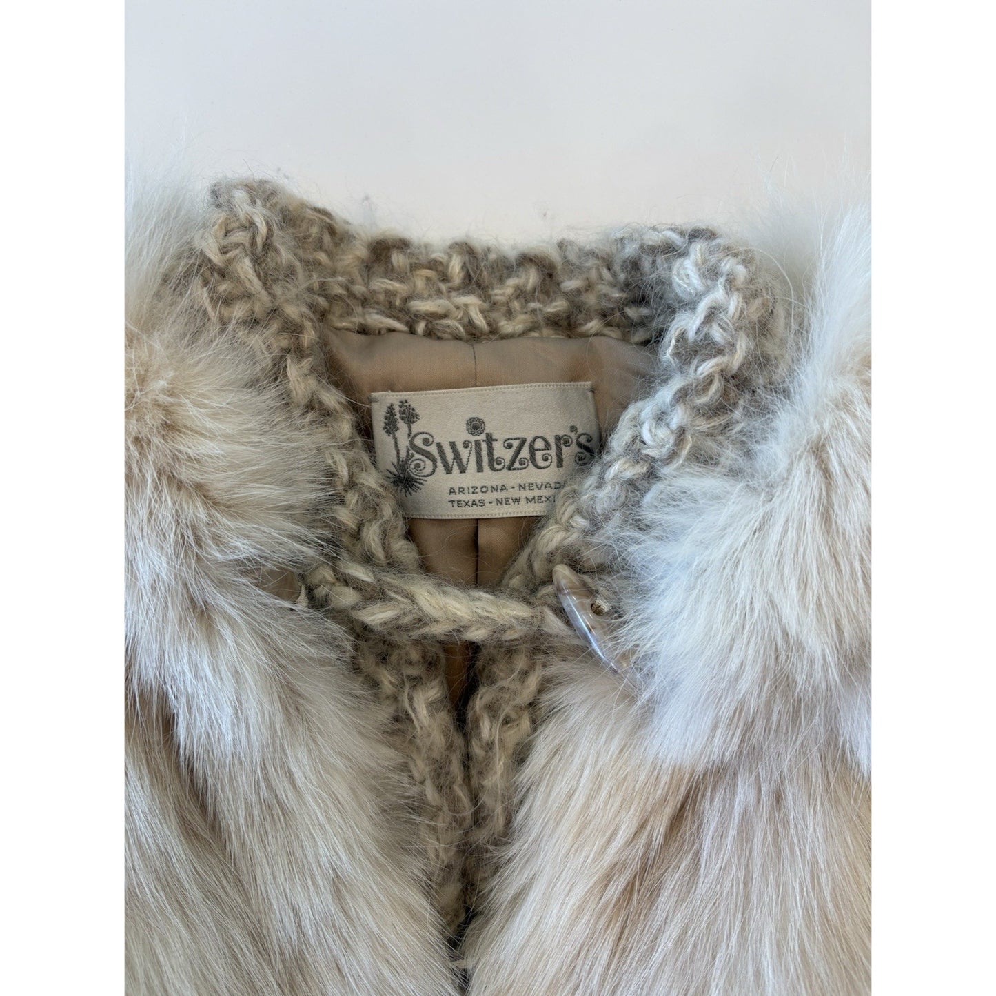 Vintage Bill Blass Fox Fur & Knit "Illusion Sleeve" Jacket – Size M – Pristine