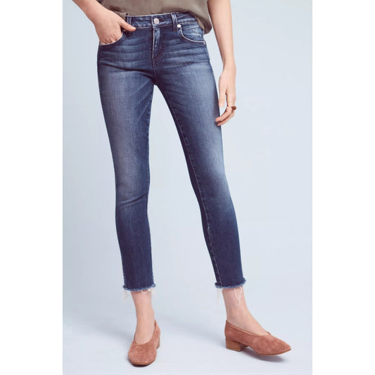 AMO Stix Crop Jeans Mojave Wash Distressed Size 30